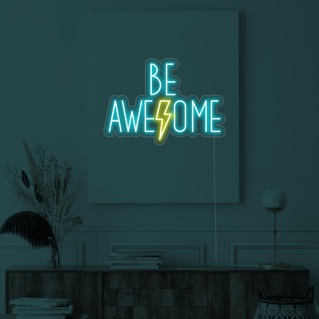 "Be Awesome" Enseigne Lumineuse en Néon