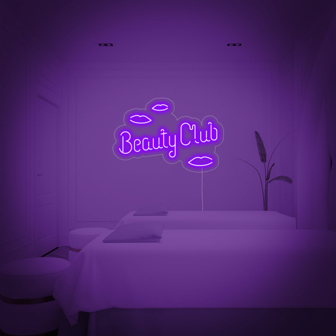 "Beauty Club" Enseigne Lumineuse en Néon