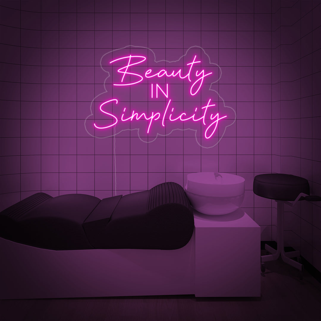 "Beauty In Simplicity" Enseigne Lumineuse en Néon