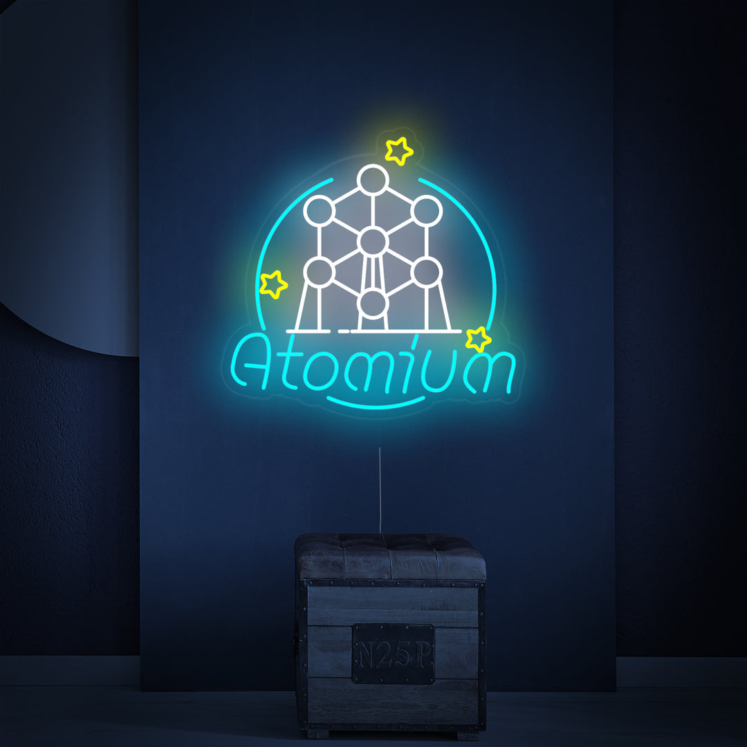 "Atomium À Bruxelles, Belgique" Enseigne Lumineuse en Néon