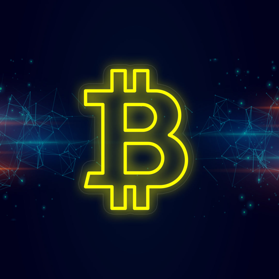 "Bitcoin B" Enseigne Lumineuse en Néon
