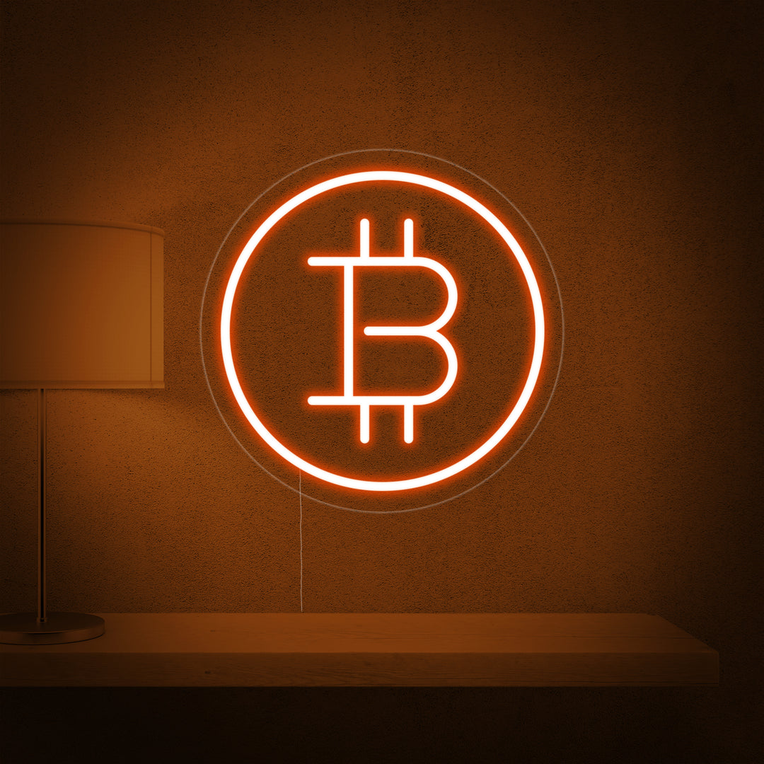"Bitcoin" Enseigne Lumineuse en Néon