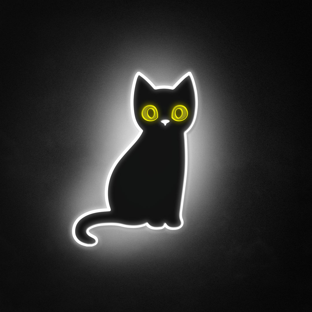 "Chat noir, décor d'Halloween" Neon Like