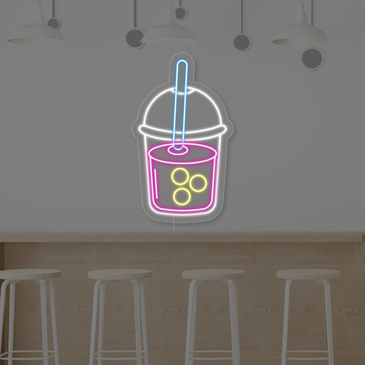 "Boba Tea Cup" Enseigne Lumineuse en Néon