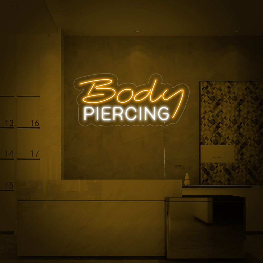 "Body Piercing" Enseigne Lumineuse en Néon