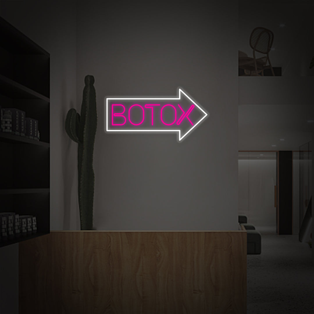 "Boutique Cosmétique Botox Et Centre De Soins De La Peau" Enseigne Lumineuse en Néon