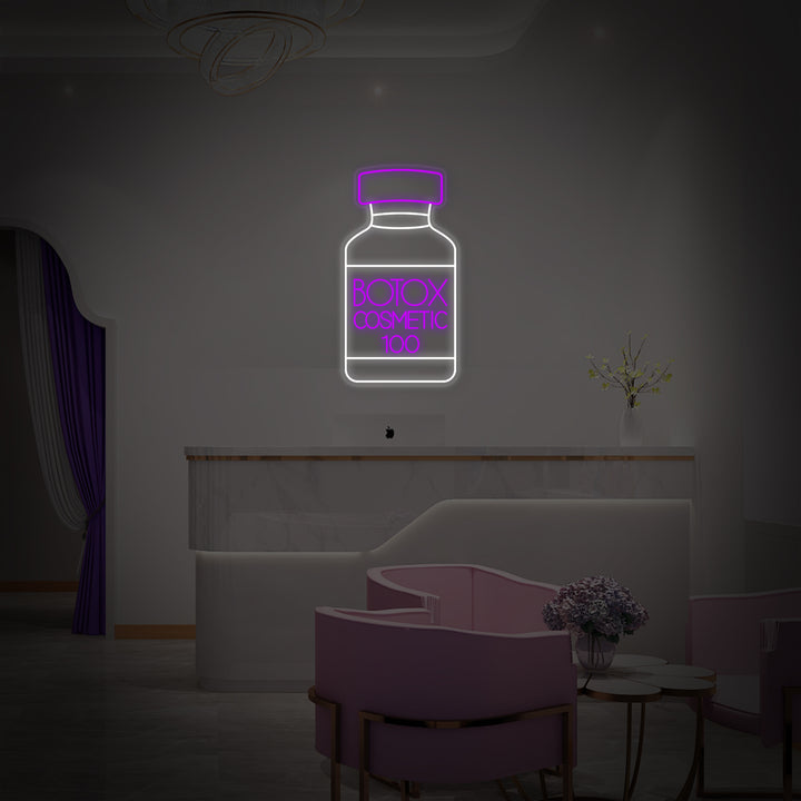 "Boutique Cosmétique Botox Et Centre De Soins De La Peau" Enseigne Lumineuse en Néon