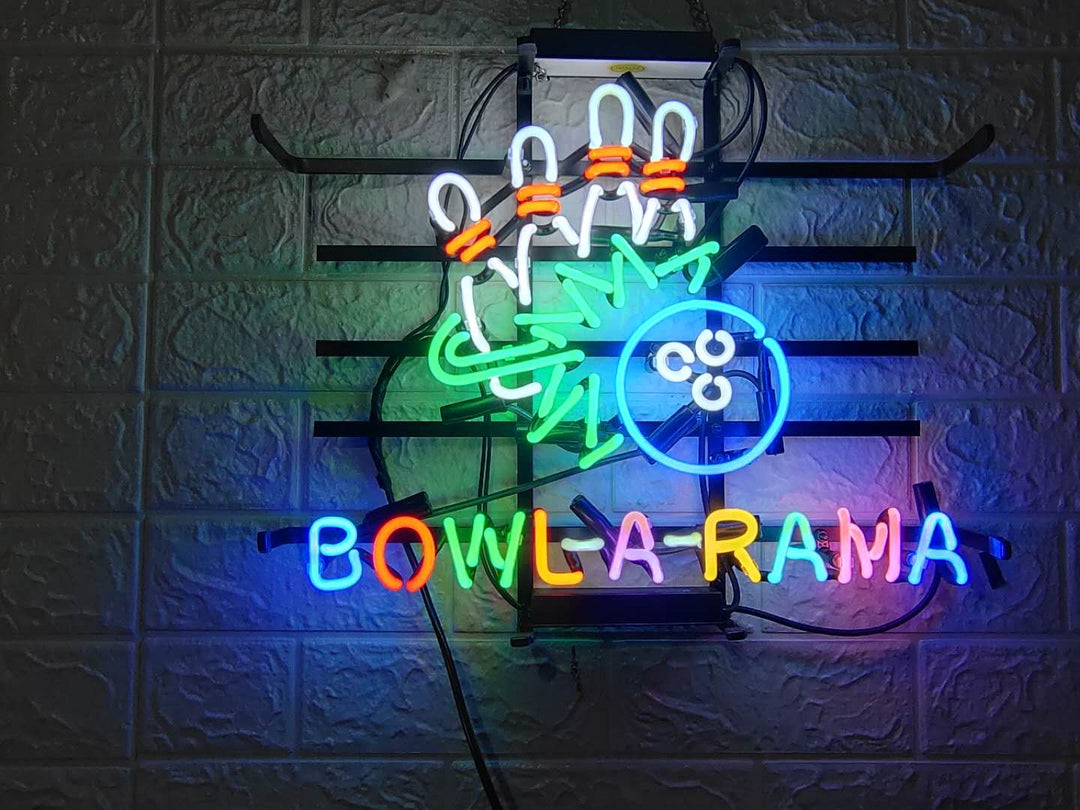 "Bowling Bowl A Rama" Enseigne Lumineuse en Néon