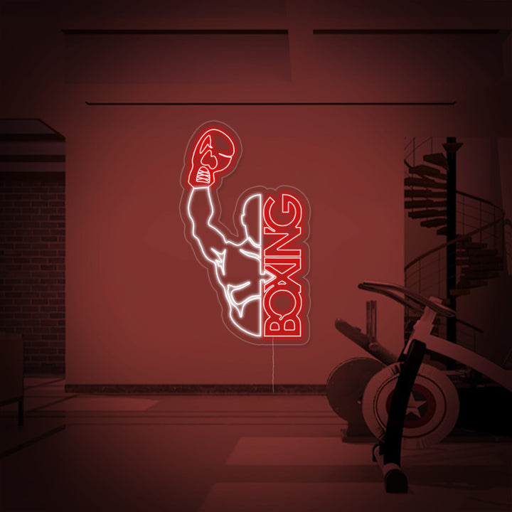 "Boxing, Homme" Lumineuse en Néon