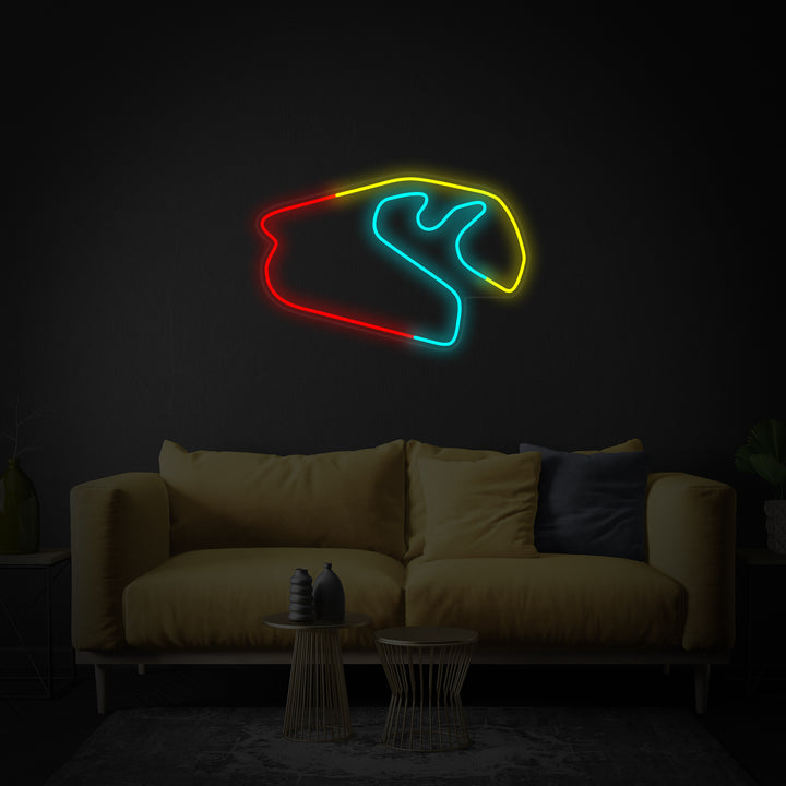 "Course De F1 Brésilienne" Enseigne en Néon, Decoration Formule 1