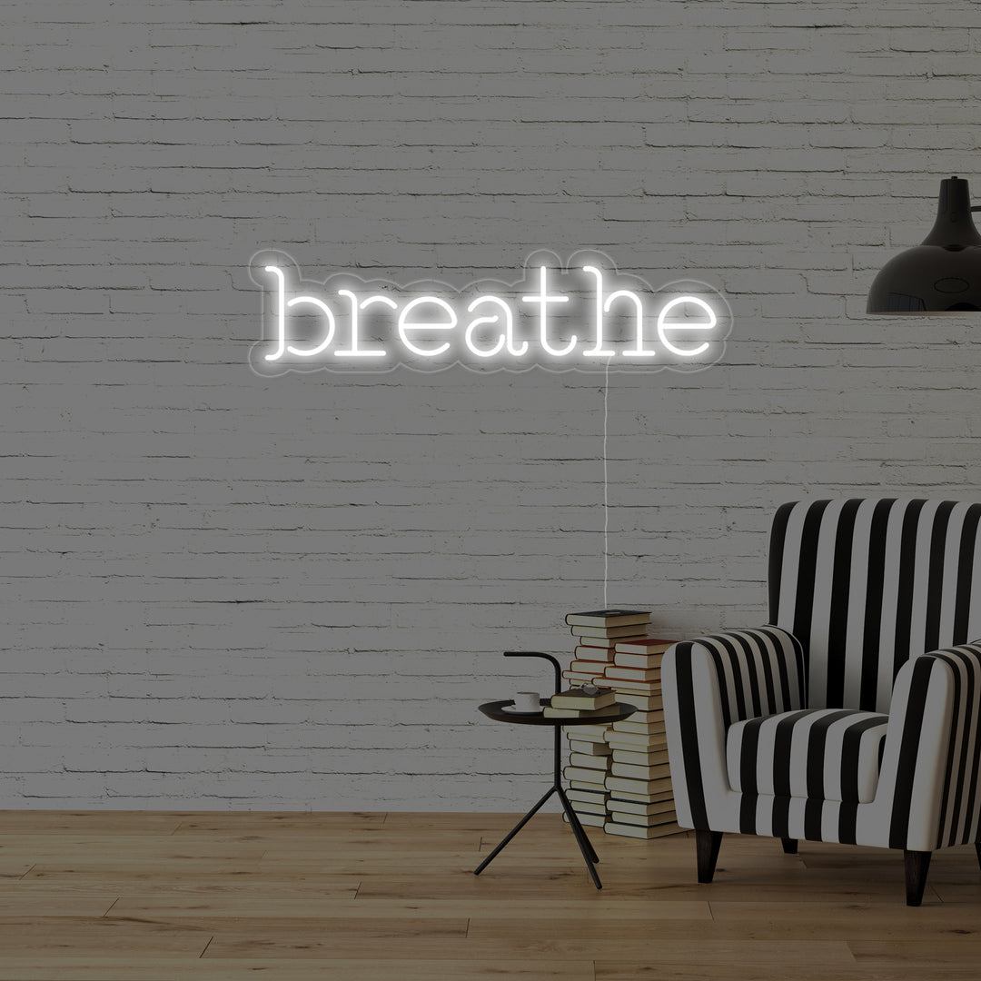 "Breathe" Enseigne Lumineuse en Néon