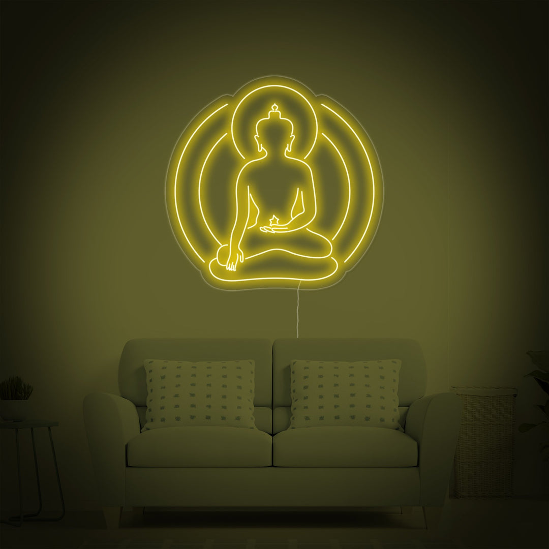 "Bouddha yoga, décoration de la salle de yoga" Lumineuse en Néon