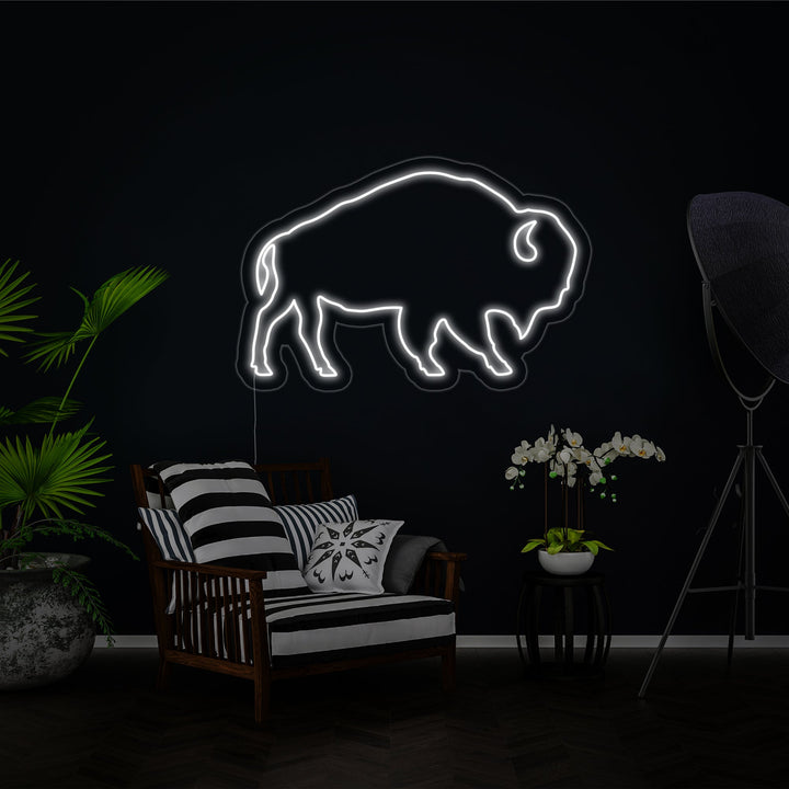 "Buffle" Enseigne Lumineuse en Néon