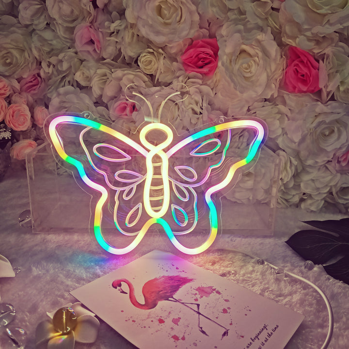 "Papillon" USB Mini LED Enseigne Lumineuse en Néon