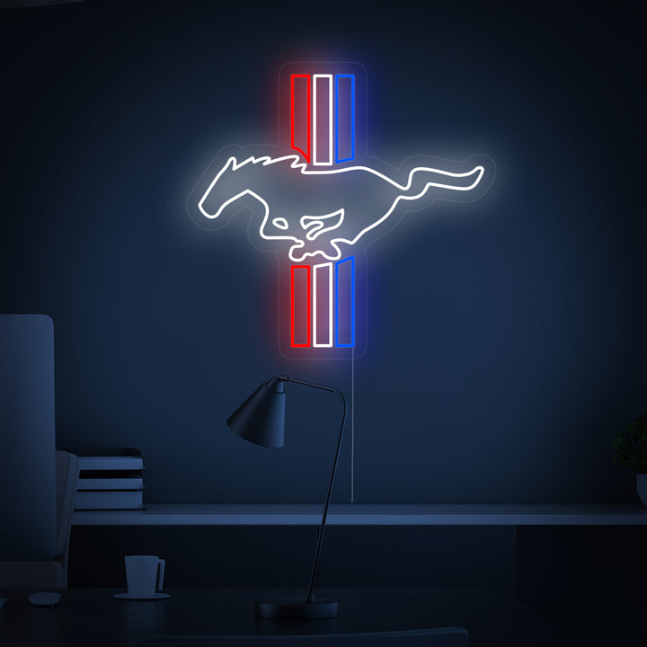 "Ford Mustang" Enseigne Lumineuse en Néon