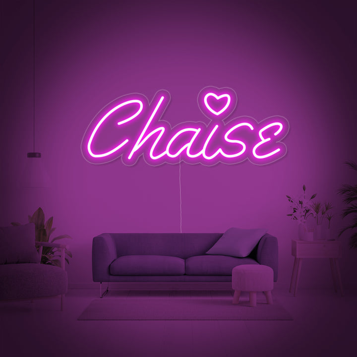 "Chaise" Enseigne Lumineuse en Néon