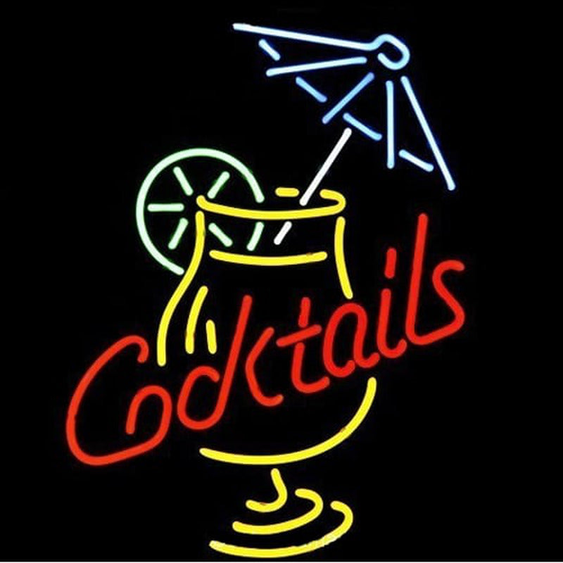 "Cocktails, Martini, Paraply, Tasse" Enseigne Lumineuse en Néon