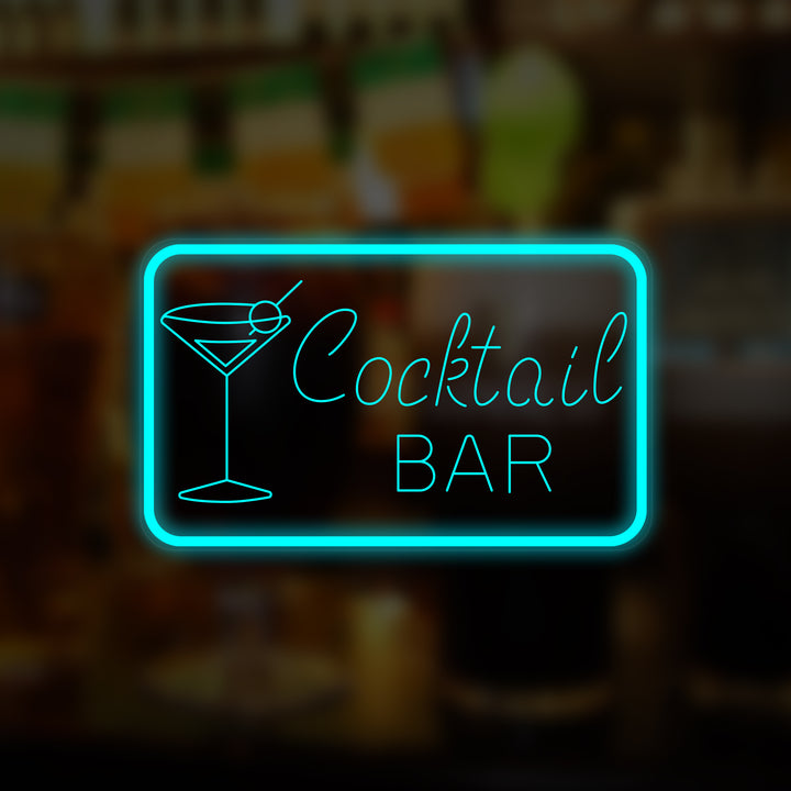 "Cocktail Bar, Cocktail" Mini Lumineuse en Néon