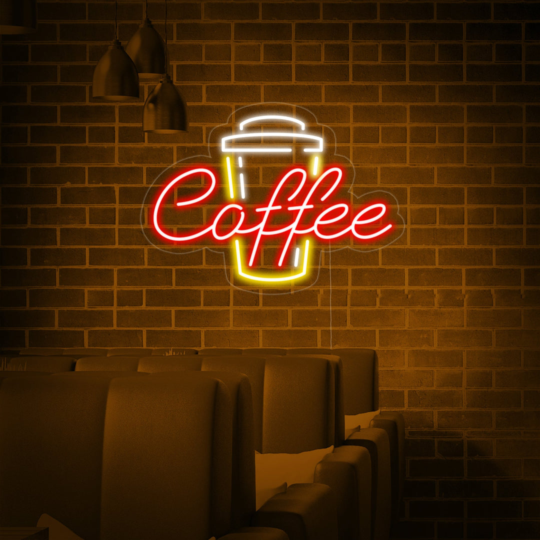"Coffee, tasse à café" Lumineuse en Néon