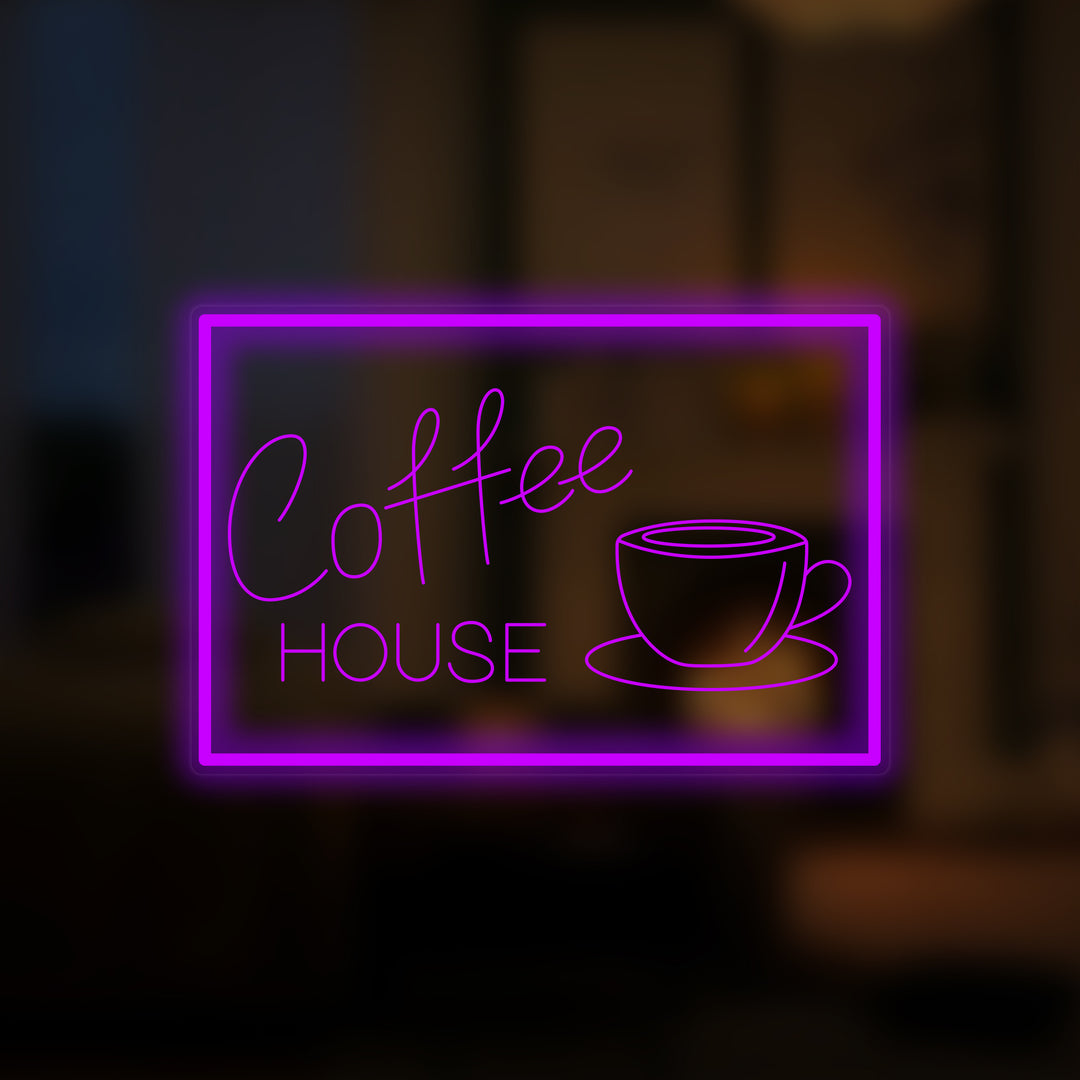 Enseigne Lumineuse Miniaturisée "Café Coffee House"