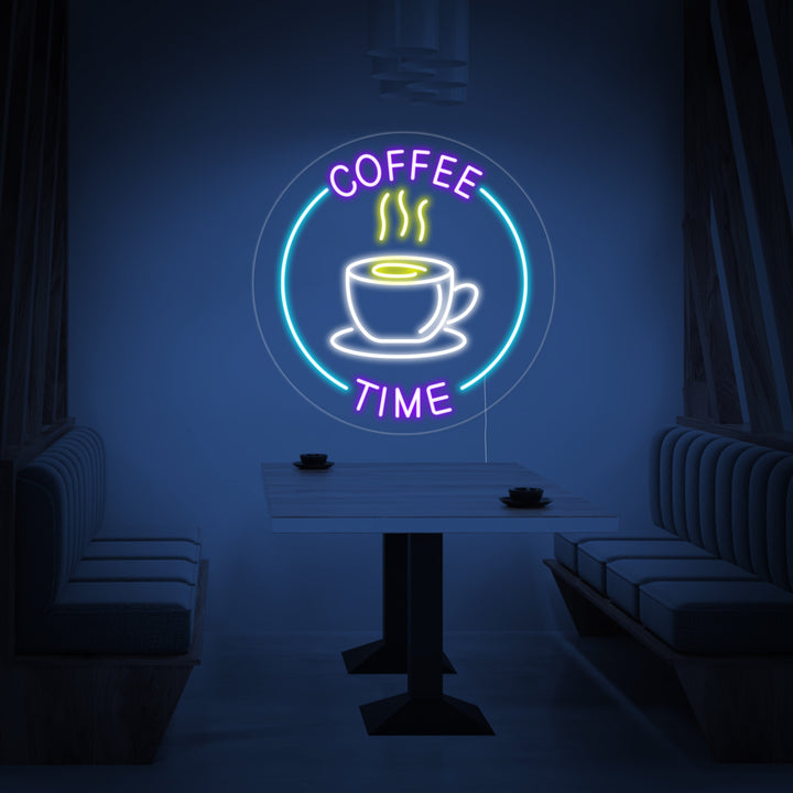 "Coffee Time" Enseigne Lumineuse en Néon