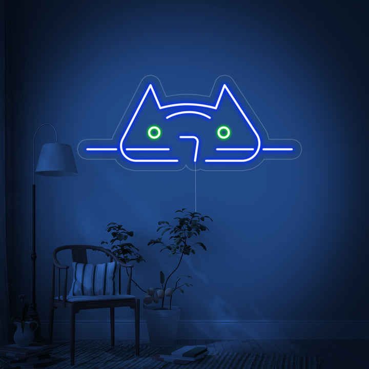 "Chat Cool" Enseigne Lumineuse en Néon