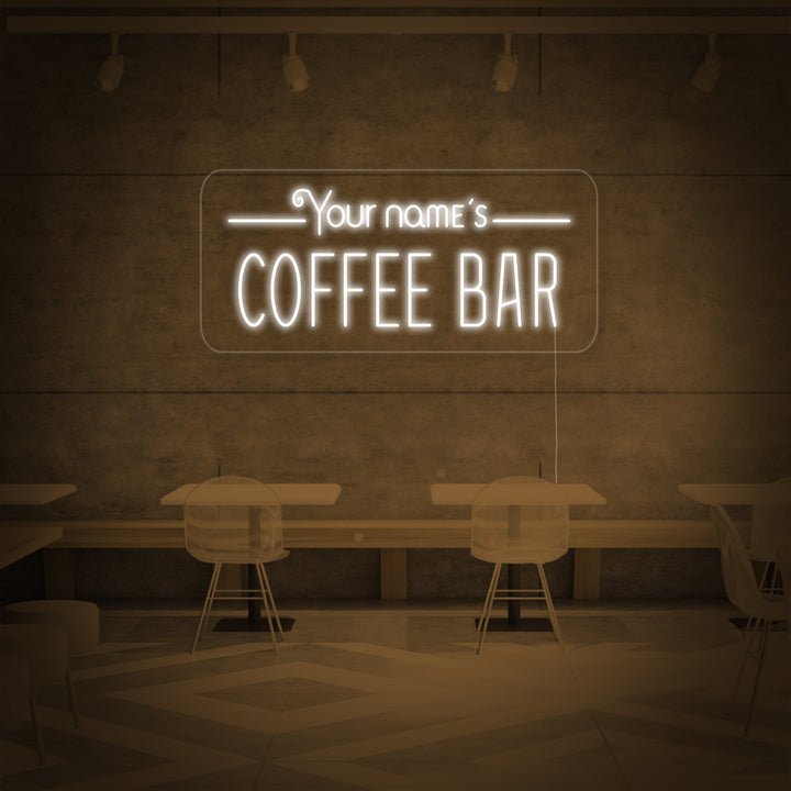 "Your Name's Coffee Bar" Enseigne Lumineuse en Néon