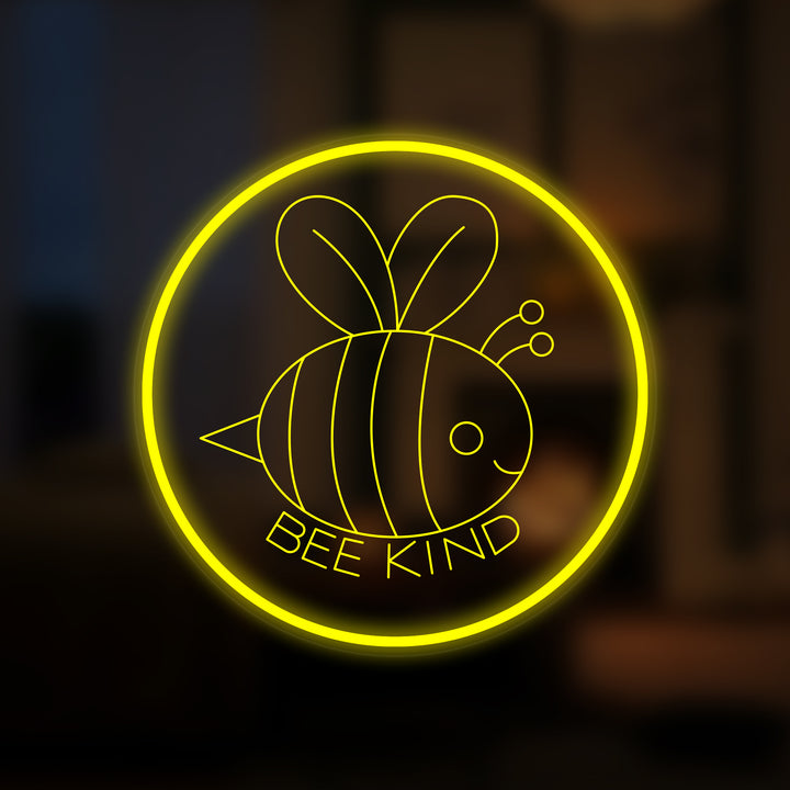 "Bee Be Kind" Mini Enseigne au Néon