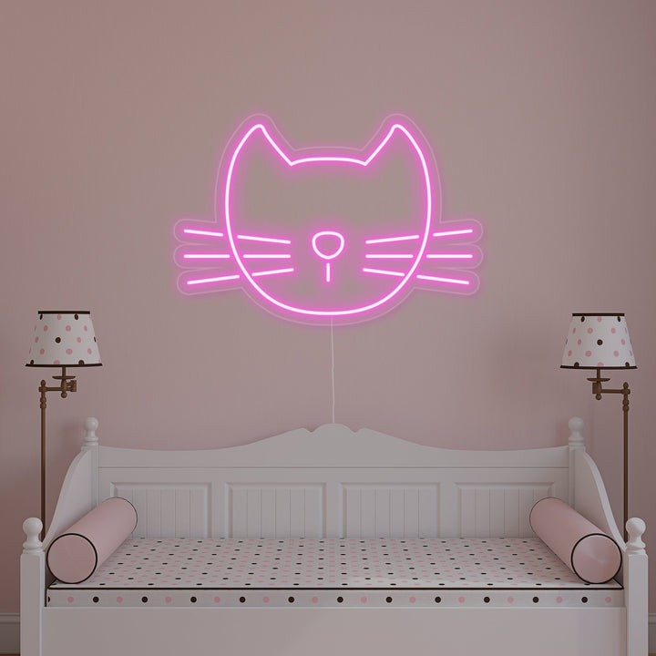 "Mignon chat rose" Lumineuse en Néon