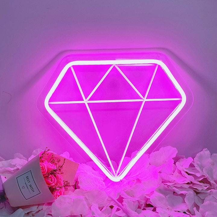"Diamant" Enseigne Néon LED Mini USB