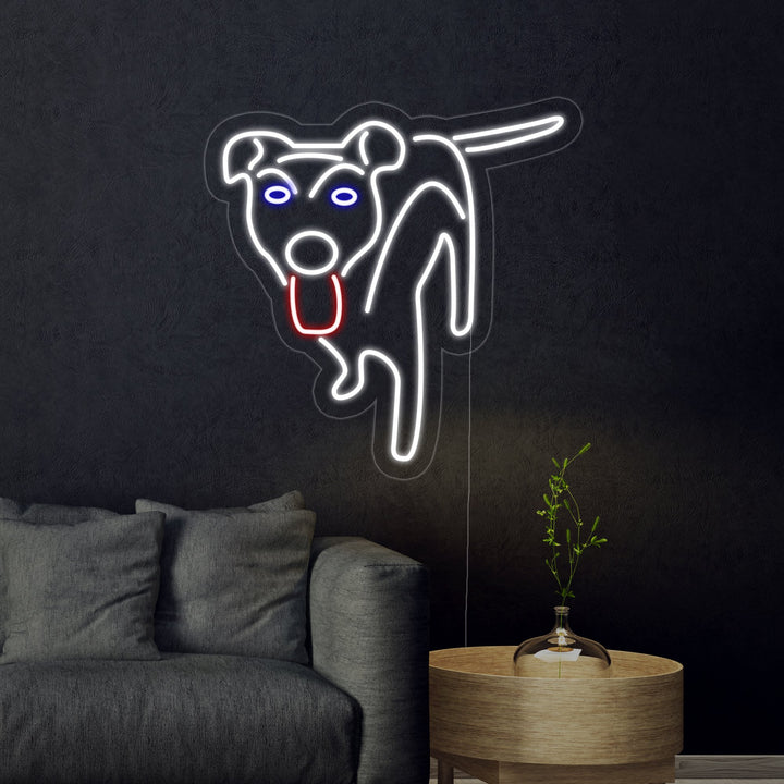 "Chien Logo" Enseigne Lumineuse en Néon