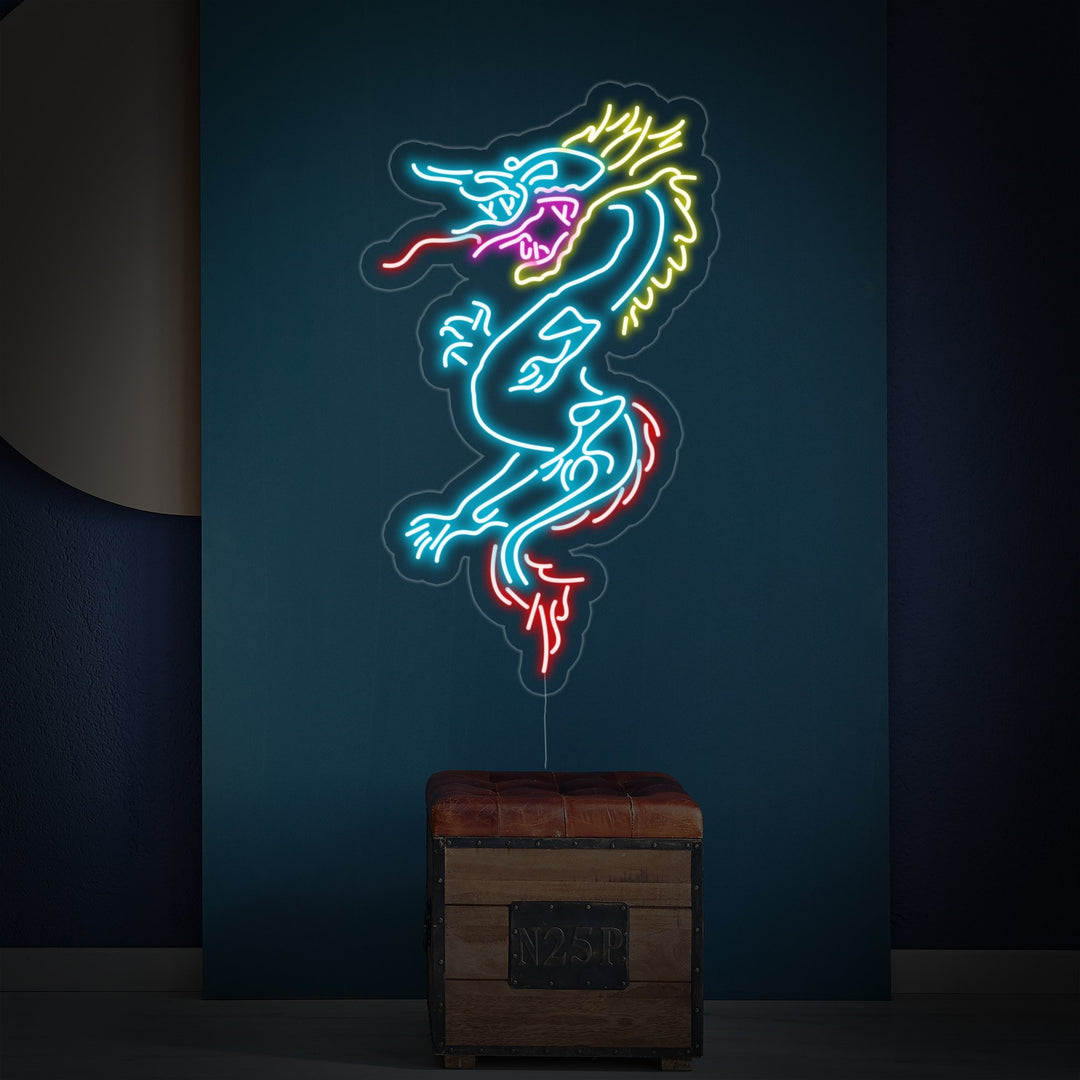 "Dragon" Enseigne Lumineuse en Néon