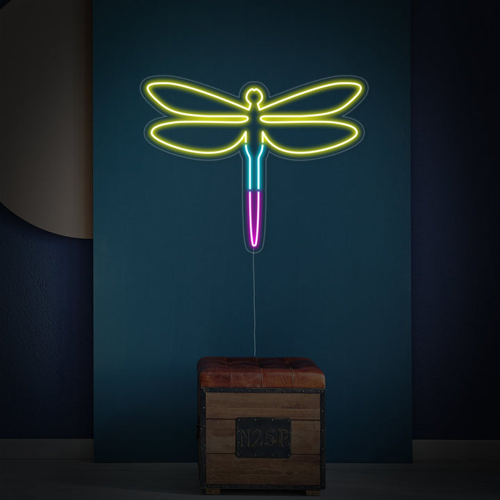 "Libellule" Enseigne Lumineuse en Néon
