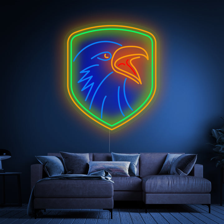 "Aigle Avec Shiled" Enseigne Lumineuse en Néon