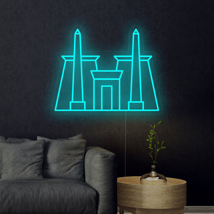 "Temple De Karnak En Égypte" Enseigne Lumineuse en Néon