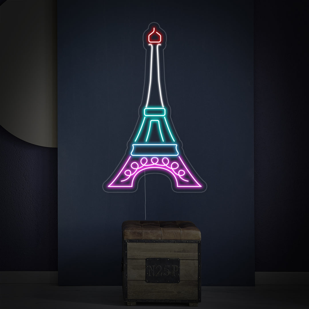 "Tour Eiffel" Enseigne Lumineuse en Néon
