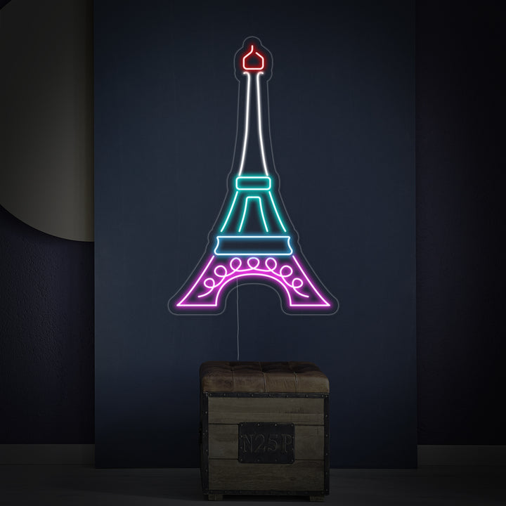 "Tour Eiffel" Enseigne Lumineuse en Néon