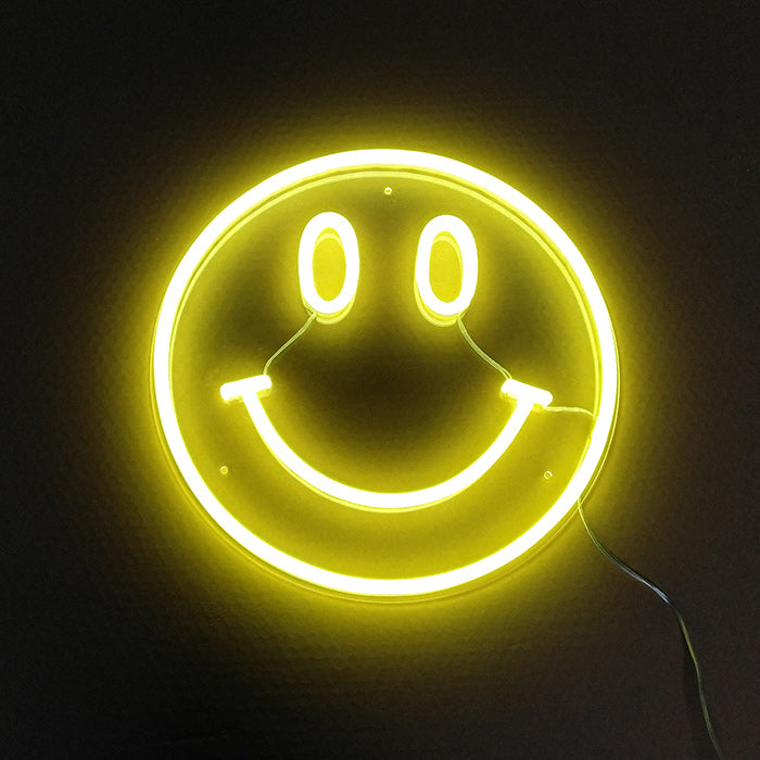 "Element Symbol Emoji Smile Face" Enseigne Lumineuse en Néon