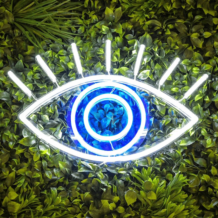 "Élément Symbole Oeil" Enseigne Lumineuse en Néon