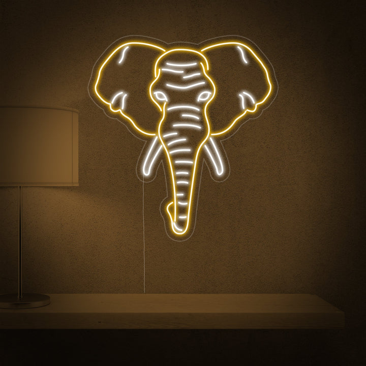 "Éléphant" Enseigne Lumineuse en Néon
