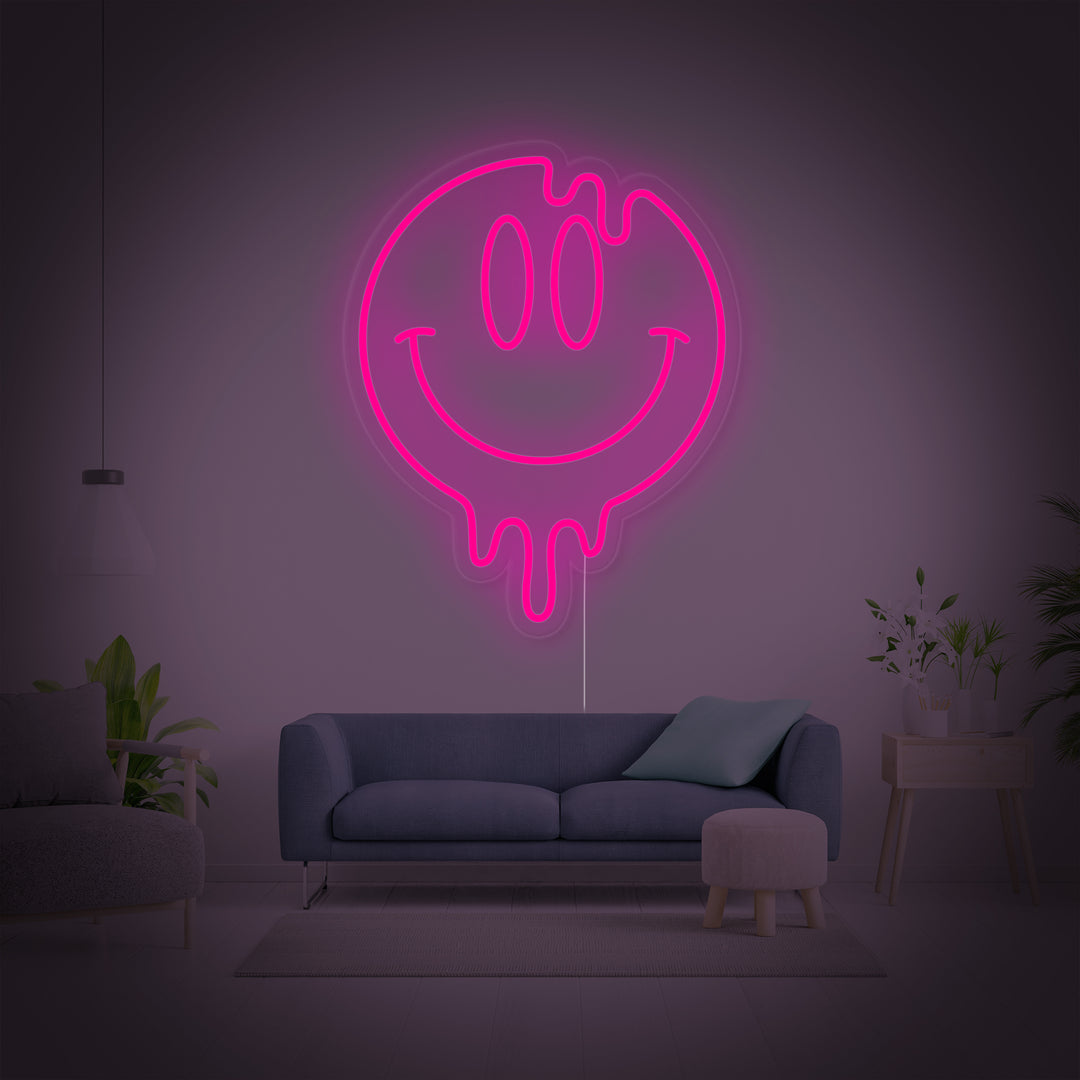 "Emoji Smiley" Enseigne Lumineuse en Néon