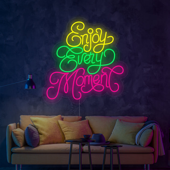 "Enjoy Every Moment" Enseigne Lumineuse en Néon