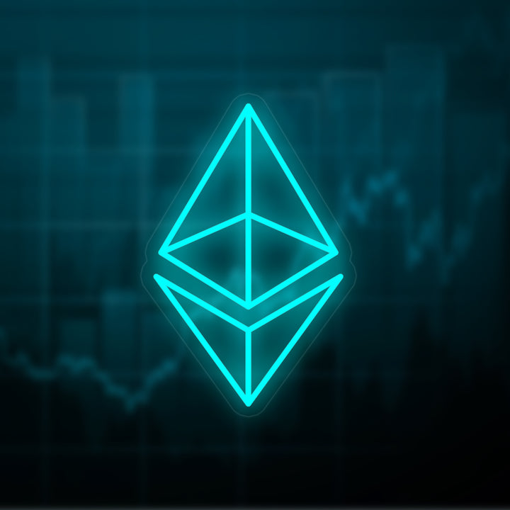 "Ethereum Eth" Enseigne Lumineuse en Néon
