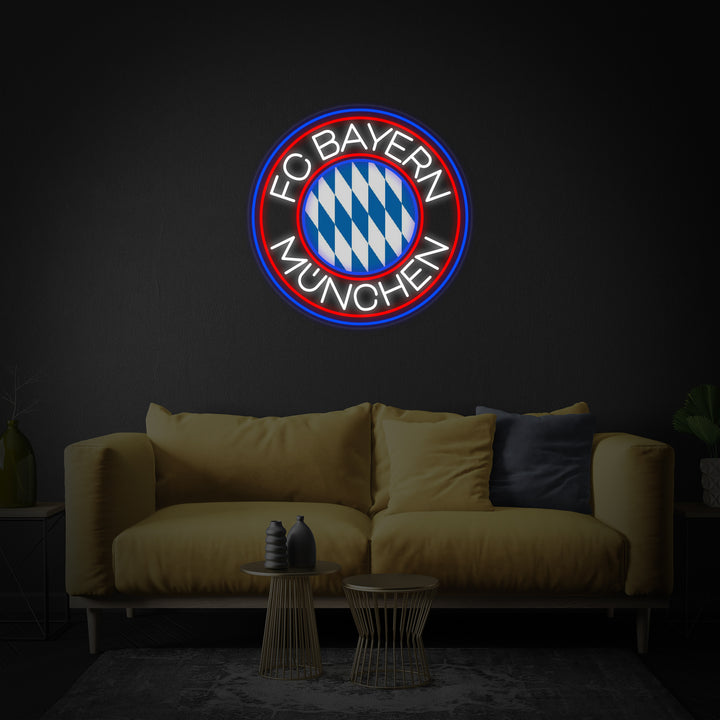 "FCBM Football" Enseigne Lumineuse en Néon