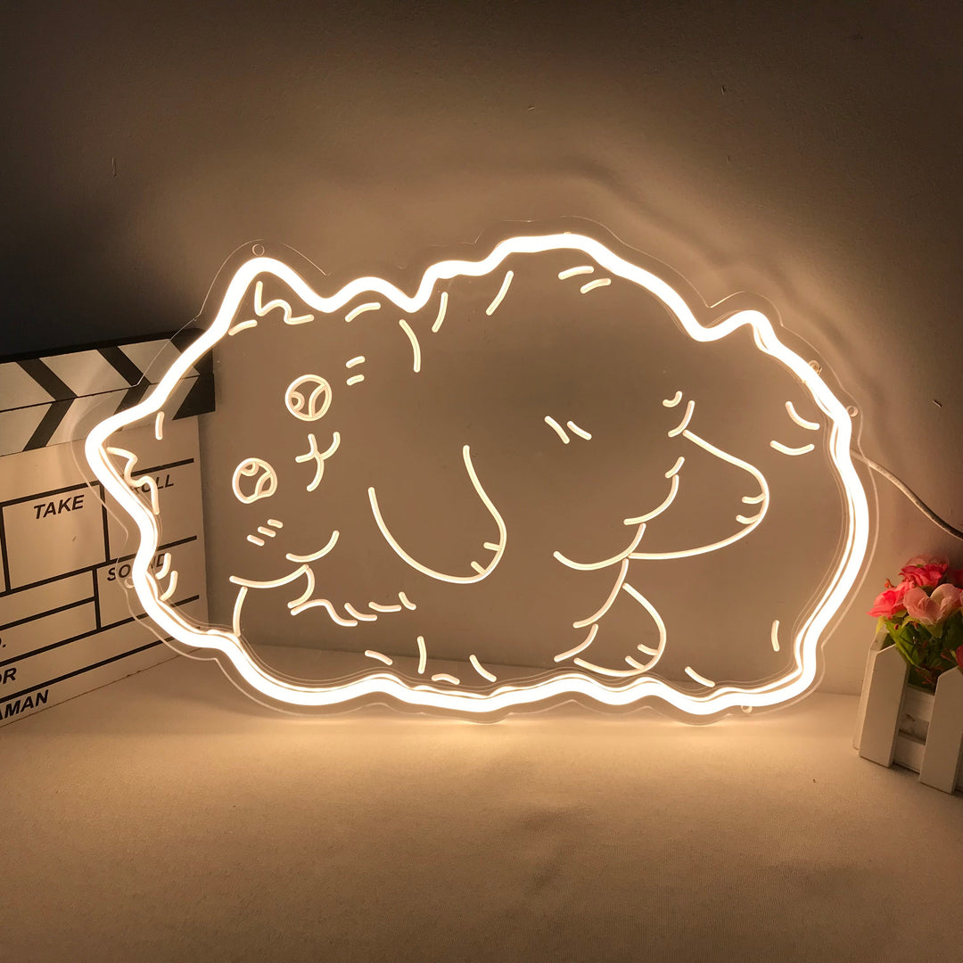 "Chat Dodu, Dessin animé" Mini Lumineuse en Néon