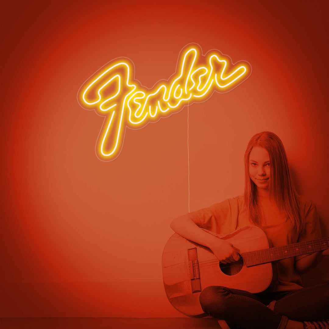 "Fender" Enseigne Lumineuse en Néon