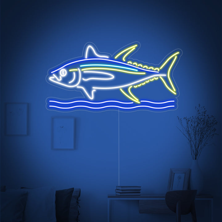 "Gros Poisson" Enseigne Lumineuse en Néon