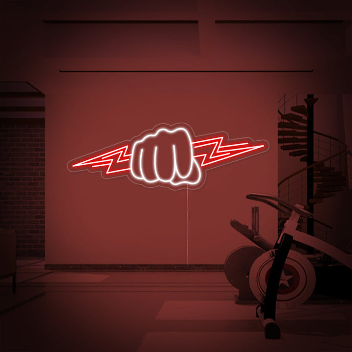 "Fist Lightning" Enseigne Lumineuse en Néon