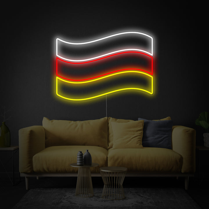 "Drapeau De L'Allemagne" Enseigne Lumineuse en Néon