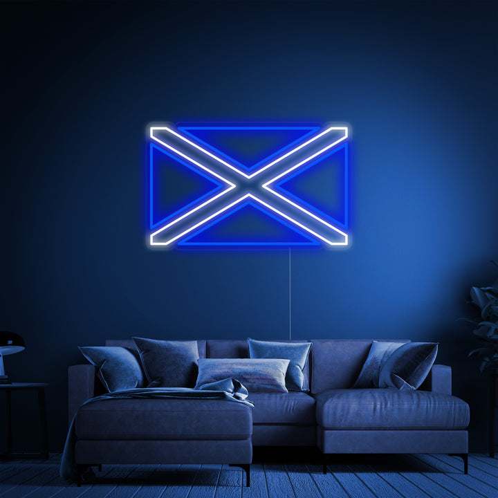 "Drapeau De L'Écosse" Enseigne Lumineuse en Néon